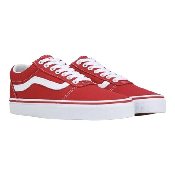 NWT Vans Ward Canvas Sneakers – Racing Red/White – Men’s Size 8.0 ( 26 cm ) - Picture 1 of 13